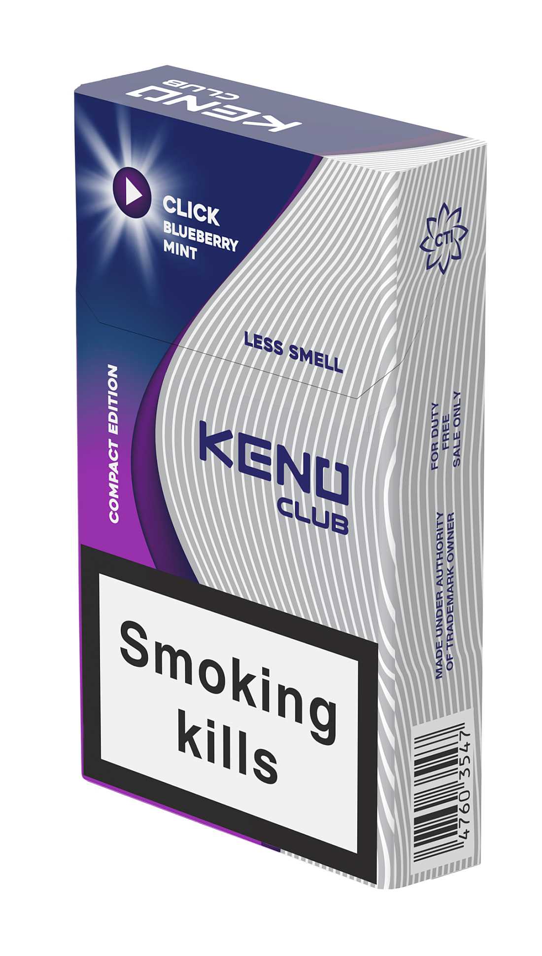 Keno Club Grape Click Superslim  Siyah üzüm aromalı Sigara